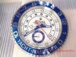 Buy Fake Rolex Yacht-Master II Wall Clock Blue Bezel White Dial